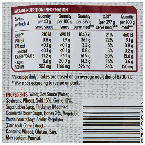 Nutrients 1, Honey, Garlic & Soy Stir Fry Recipe Base 175g