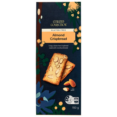 Front shot 2, Gluten Free Almond Crispbread 150g