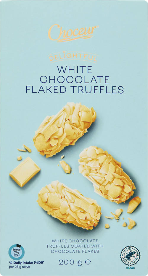 Front shot 2, White Chocolate Flaked Truffles 200g