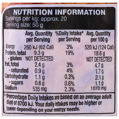 Nutrients 1, Double Smoked Leg Ham