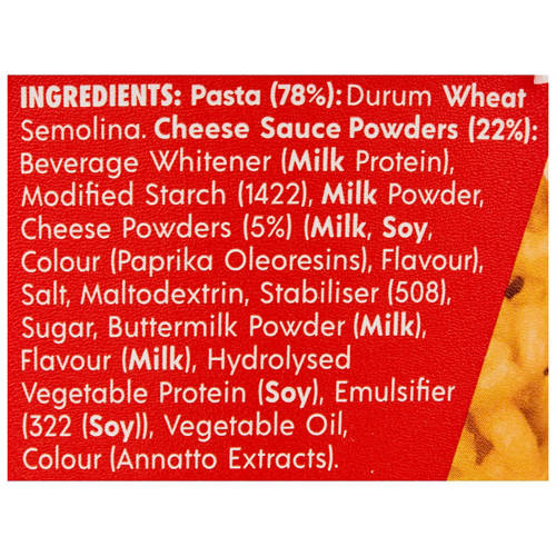 Ingredients 1, The Big Cheese XL Mac & Cheese Bowl 105g