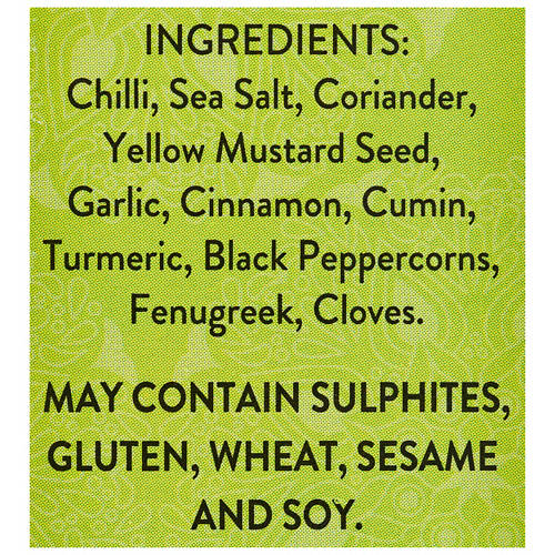 Ingredients 1, Food Craft Cape Herb and Spice Meal Solution Vindaloo 50g
