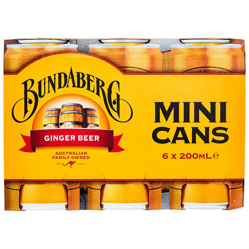 Front shot 2, Mini Cans Ginger Beer 6 x 200ml