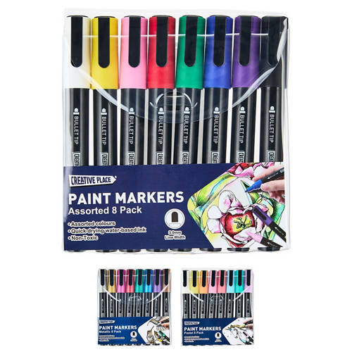 Group 1, Acrylic Paint Markers 8 Pack