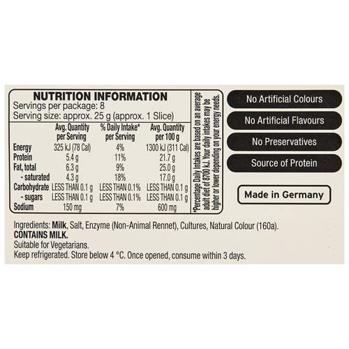 Nutrients 1, Butterkase Slices 200g