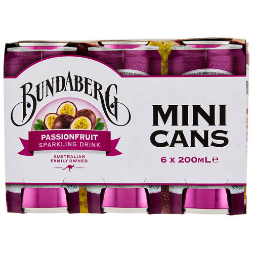 Front shot 3, Passionfruit Mini Cans 6 Pack 200ml