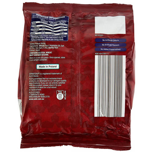 Front shot 2, Pretzel Sticks 250g