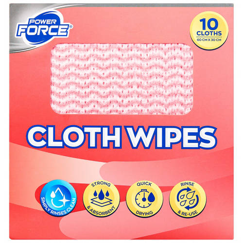 Front shot 2, Assorted Cloth Wipes 10 Pack