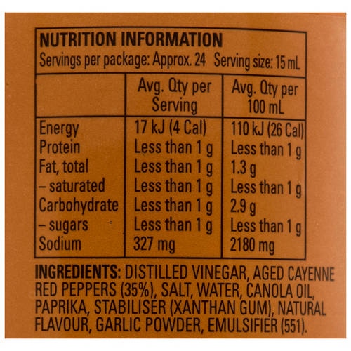 Nutrients 1, Red Hot Sauce 354ml