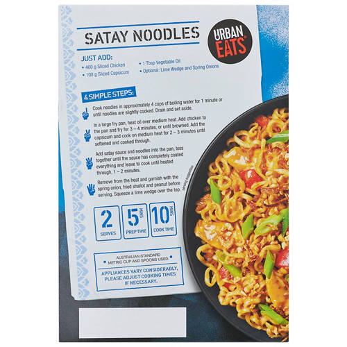 Front shot 3, Asian Meal Kit Satay Noodles 261g
