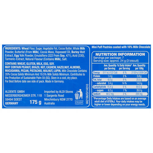 Ingredients 1, Traditional German Mini Puff Pastries 175g