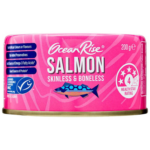 Front shot 2, Salmon Pink Skinless & Boneless 200g