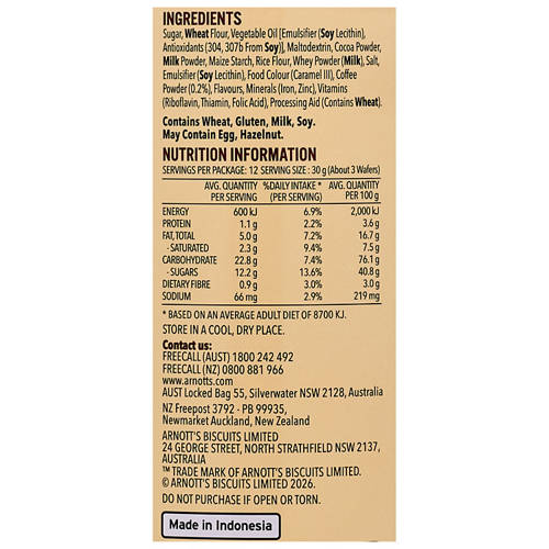 Nutrients 1, Wafer Rolls Cappuccino 350g