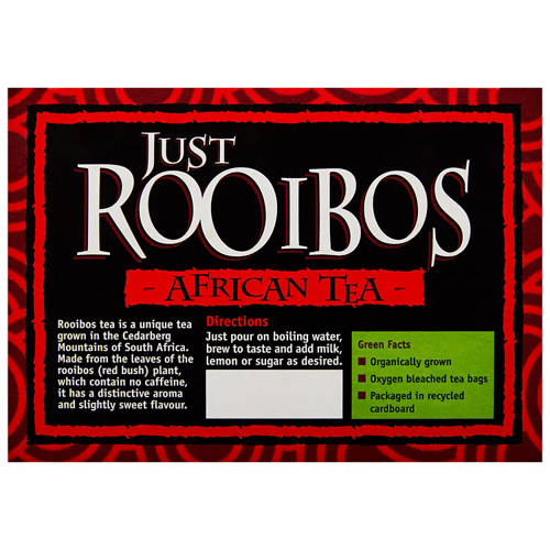 Front shot 3, Organic Rooibos Tea Bags 40 Pack 100g