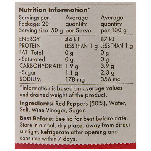 Nutrients 1, Chargrilled Capsicum Whole Fillets 2kg