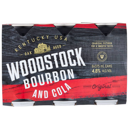Front shot 2, Bourbon & Cola Cans 6 x 375ml