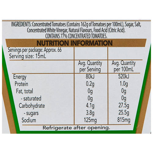 Nutrients 1, Ketchup 1L