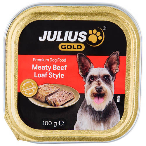 Front shot 2, Meaty Beef Loaf Style Premium Dog Food 100g