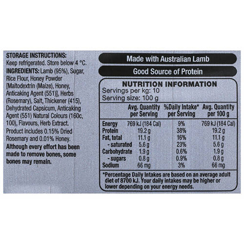 Nutrients 1, Honey & Rosemary Butterflied Lamb Leg