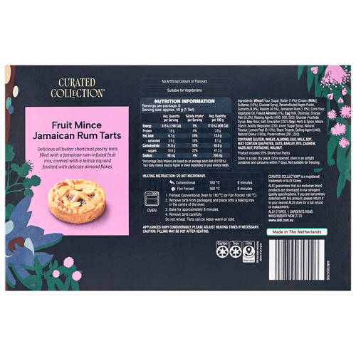Front shot 3, Jamaican Rum Fruit Mince Tarts 290g