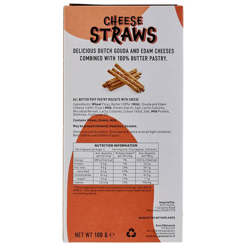 Front shot 3, Cheese Straws 100g