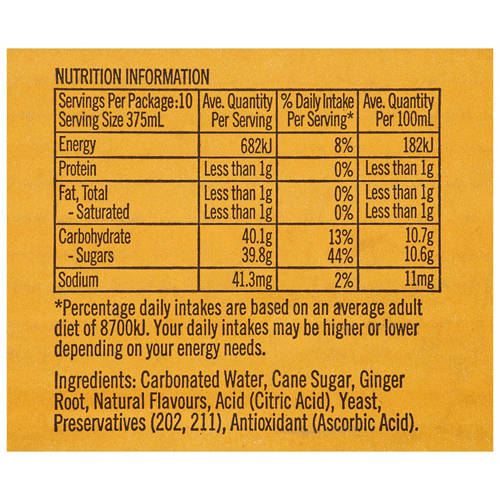 Nutrients 1, Ginger Beer 10 x 375ml