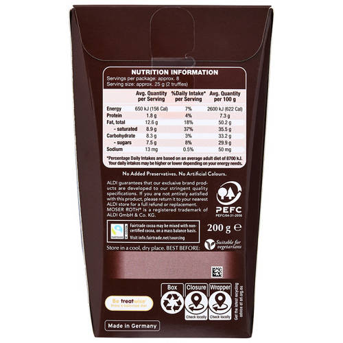 Front shot 3, Dark Chocolate Truffles 200g