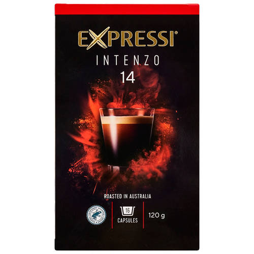 Front shot 2, Coffee Capsules Intenzo 16 Pack 124g