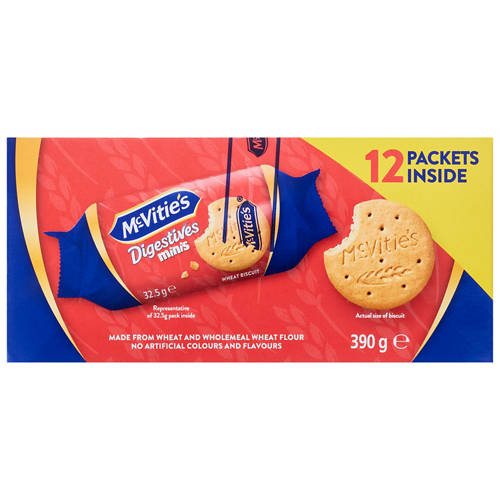 Front shot 2, McVitie's Digestives Minis Biscuits 12 pack 390g