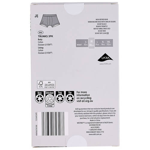 Front shot 3, Mens Trunks 3 Pack
