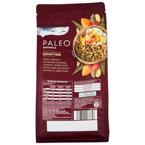 Front shot 2, Almond, Cashew & Maple Syrup Paleo Granola 300g