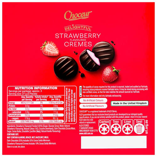 Front shot 3, Strawberry Delightful Cream Fondants 90g