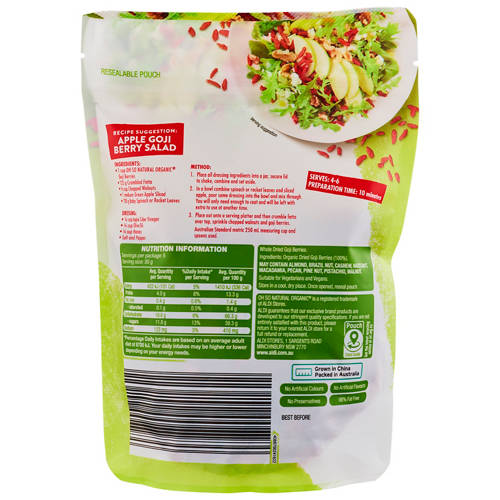 Front shot 2, Organic Goji Berries 150g
