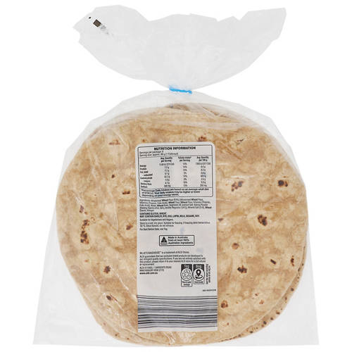 Front shot 2, Flatbread Wholemeal 6 Pack 528g
