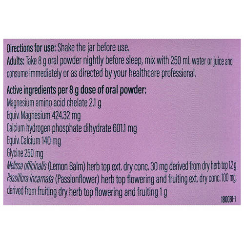 Ingredients 1, Sleep Lemon Flavour 150g