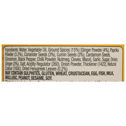 Ingredients 1, Butter Chicken Curry Paste 315g