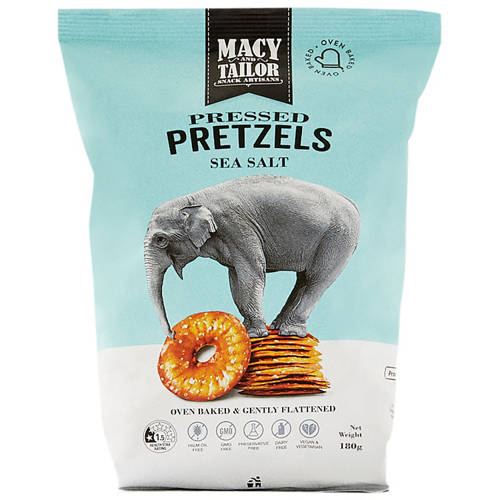 Front shot 1, Pressed Pretzels Sea Salt 180g