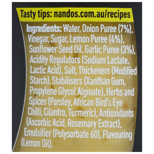 Ingredients 1, Lemon and Herb Quick Marinade 260g