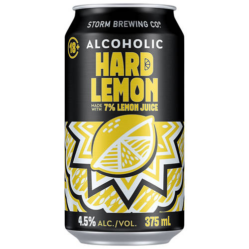 Front shot 3, Alcoholic Lemon 4.5% Can 4 Pack 375ml