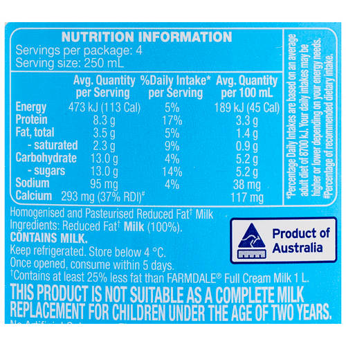 Nutrients 1, Light Milk 1L