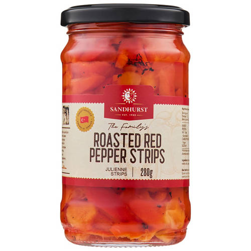 Front shot 1, Roasted Red Pepper Strips 280g