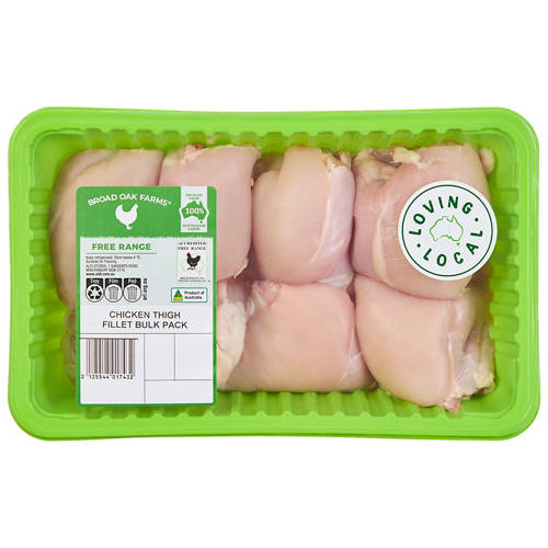 Free Range Chicken Thigh Fillet Bulk Pack