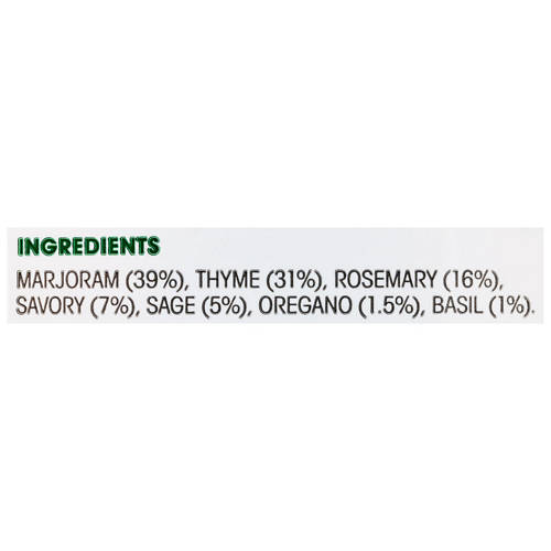 Ingredients 1, Italian Herbs 90g