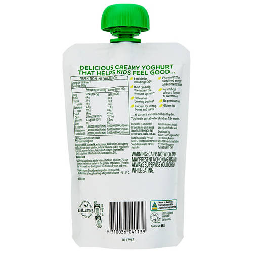 Front shot 2, Kids Strawberry Yoghurt 140g