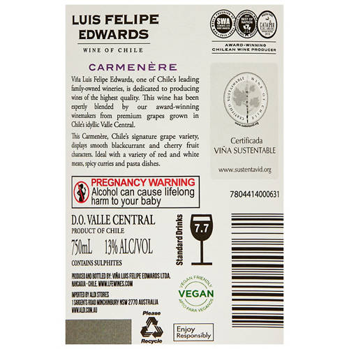 Nutrients 1, Carmènére 750ml