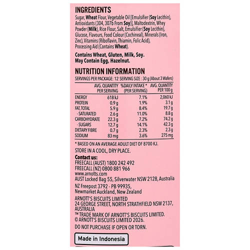Nutrients 1, Wafer Rolls Strawberry 350g