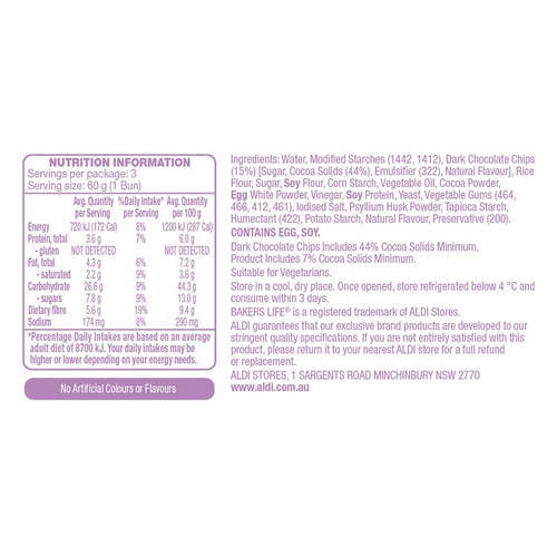 Nutrients 1, Gluten Free Hot Cross Buns 3 Pack 180g