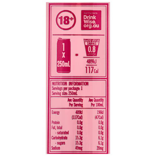 Nutrients 1, Pink Gin and Soda 4x250ml