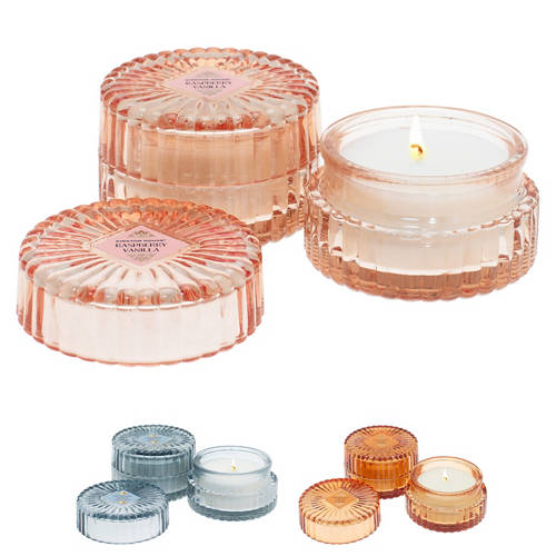 Group 1, Ribbed Glass Candle 2 Pack