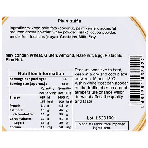 Nutrients 1, French Dark Chocolate Truffles 400g